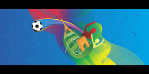 Dynamic Football Kick Illustration PNG image with transparent background