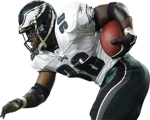 Dynamic Football Player Action PNG Image