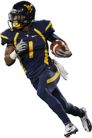 Dynamic Football Player Action Pose PNG Image