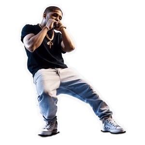 Dynamic Rapper on Stage PNG qls35 PNG image with transparent background
