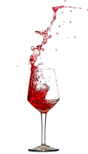 Dynamic Red Wine Splash PNG Image