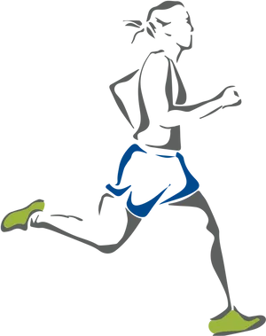 Dynamic Runner Silhouette PNG Image