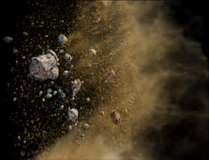 Dynamic Sand Explosion PNG with transparent background