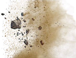 Dynamic Sand Explosion PNG Image