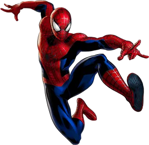 Dynamic Spider Man Action Pose PNG Image