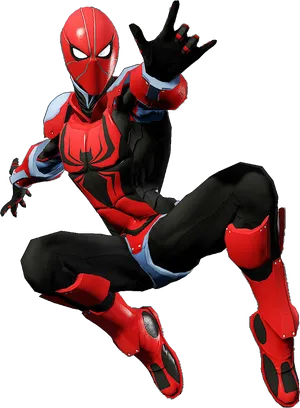 Dynamic Spider Man Pose PNG Image