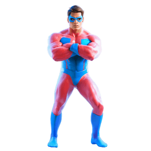 Dynamic Superhero Pose PNG 05062024 PNG image with transparent background