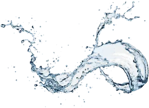 Dynamic Water Splash Against Black Background.jpg PNG Image