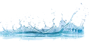 Dynamic Water Splash Black Background PNG Image