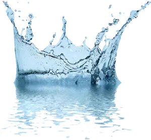 Dynamic Water Splash Crown PNG Image