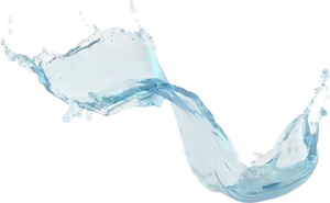 Dynamic Water Splash Isolatedon Black Background PNG Image