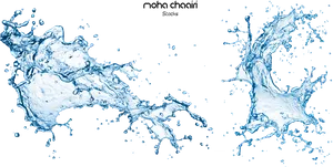 Dynamic Water Splashon Black Background.jpg PNG Image