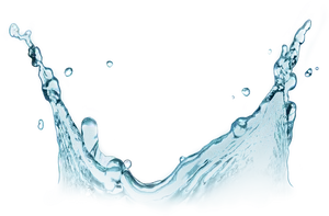 Dynamic Water Splashon Black Background PNG Image