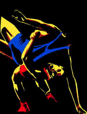 Dynamic Wrestling Move PNG image with transparent background