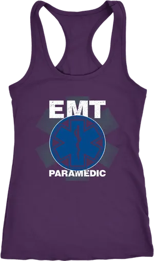 E M T Paramedic Tank Top PNG Image