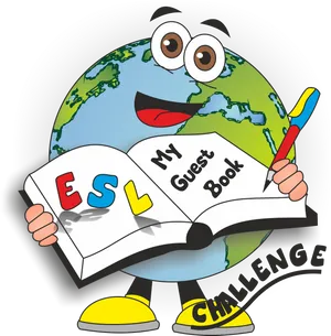 E S L Challenge Animated Globe PNG Image