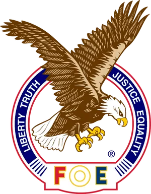 Eagle Emblem F O E Logo PNG Image