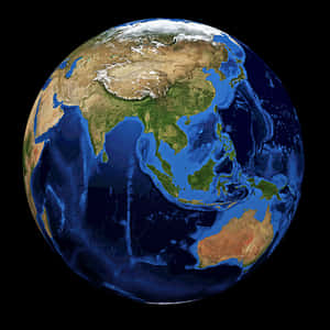 Earth From Space Asia Australia View PNG image with transparent background