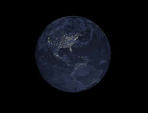 Earth Night Lights Global View PNG image with transparent background