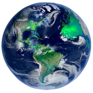 Earth With Aurora Borealis Png Ywd PNG Image