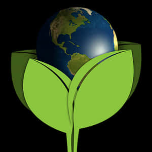 Earthin Green Leaf Sprout PNG image with transparent background