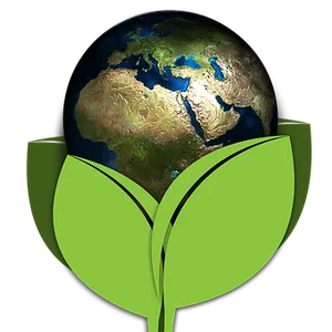 Earthin Green Leaves Concept PNG Image