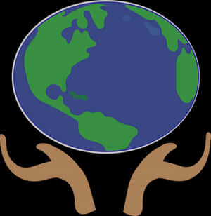 Earthin Hands Graphic PNG image with transparent background