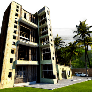 Earthquake Damaged Building PNG 06212024 PNG