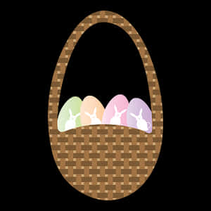 Easter Basket Egg Design PNG image with transparent background