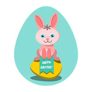 Easter Bunny Cartoon Egg PNG Image