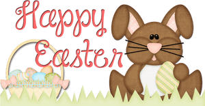 Transparent Happy Easter Banner Png - Cartoon, Png Download PNG image with transparent background