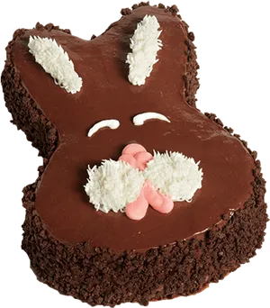 Easter Bunny Chocolate Cake PNG Image