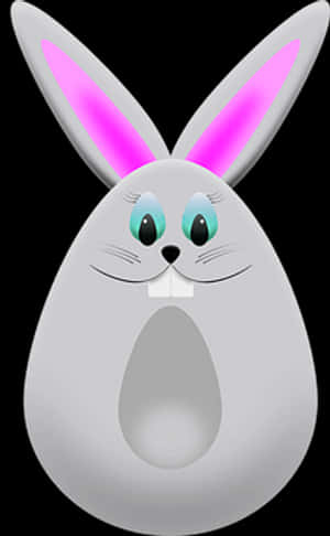 Easter Bunny Egg Graphic PNG image with transparent background