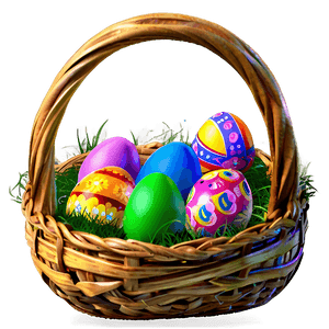 Easter Egg Basket PNG 13 PNG image with transparent background