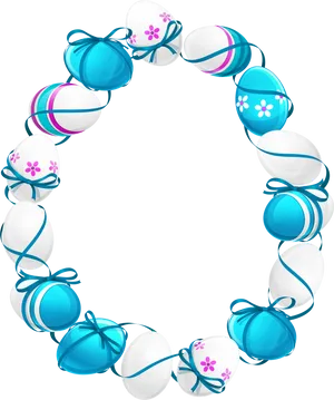 Easter Egg Frame Design PNG Image