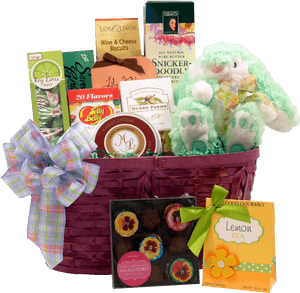 Easter Gift Basket Assortment PNG image with transparent background