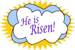 Easter He Is Risen Graphic PNG image with transparent background