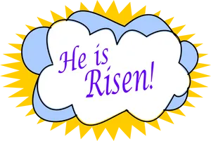 Easter He Is Risen Graphic PNG Image