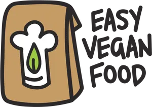 Easy Vegan Food Logo PNG Image