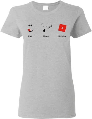 Eat Sleep Roblox T Shirt Design PNG Image