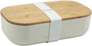 Eco Friendly Bamboo Lid Tiffin Box PNG Image