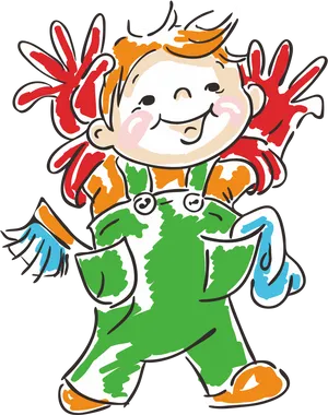 Eco Friendly Cleaning Cartoon Child PNG Image