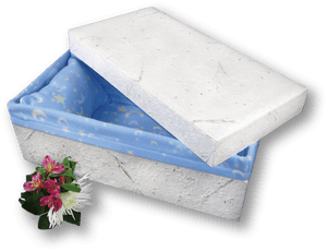22' Handmade Paper Casket - Coffin PNG image with transparent background