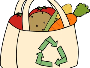 Eco Friendly Grocery Bag Fullof Vegetables PNG Image