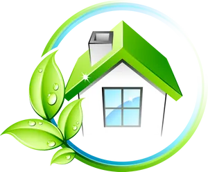 Eco Friendly House Cleaning Logo PNG Image