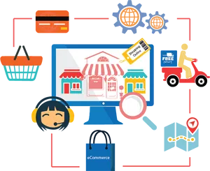 Ecommerce Elements Infographic PNG Image