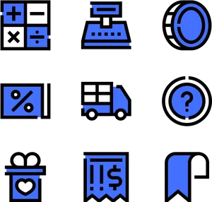 Ecommerce Icons Set PNG Image