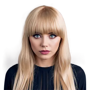 Edgy Blonde Bangs Style Png 85 PNG Image