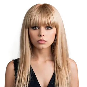 Edgy Blonde Bangs Style Png Oky PNG Image