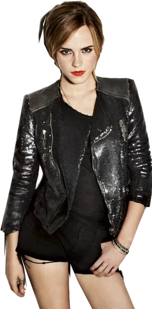 Edgy Fashion Emma Watson.png PNG Image